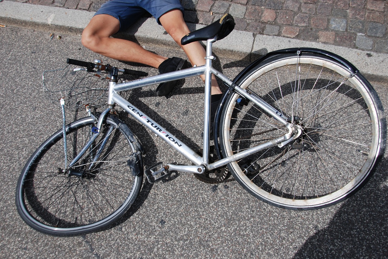 Chute en vélo